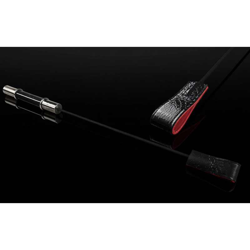 Riding Crop Louby Black & Red 66cm